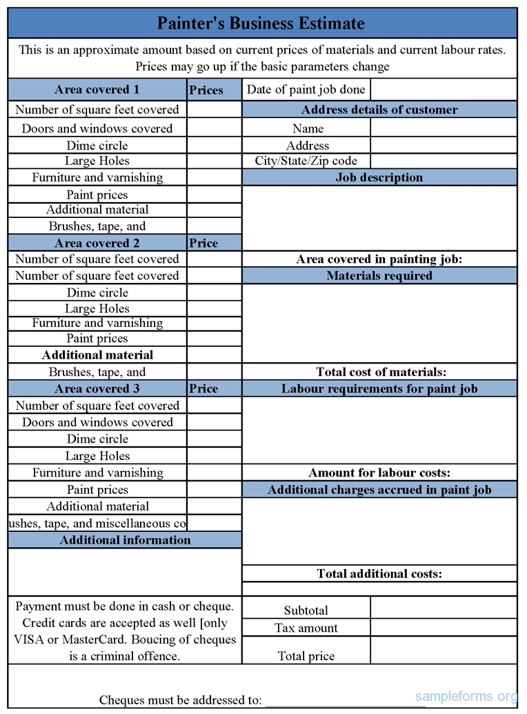 Sample Painting Invoice Template Articleeducation x fc2