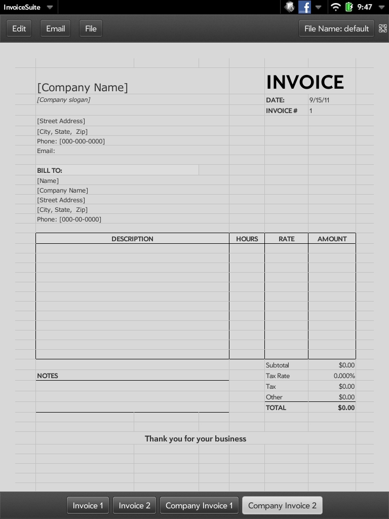 Self Employed Invoices Invoice Template Ideas