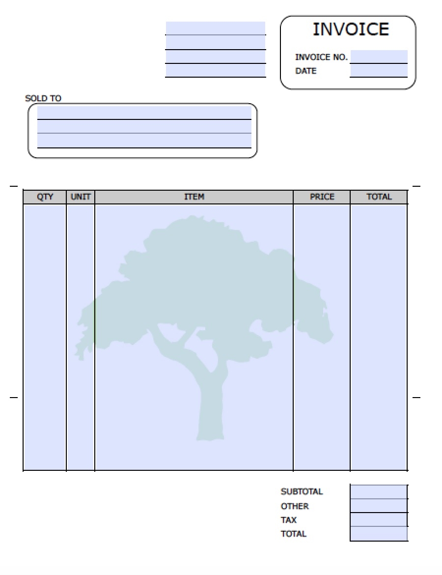 Lawn Care Invoices * Invoice Template Ideas