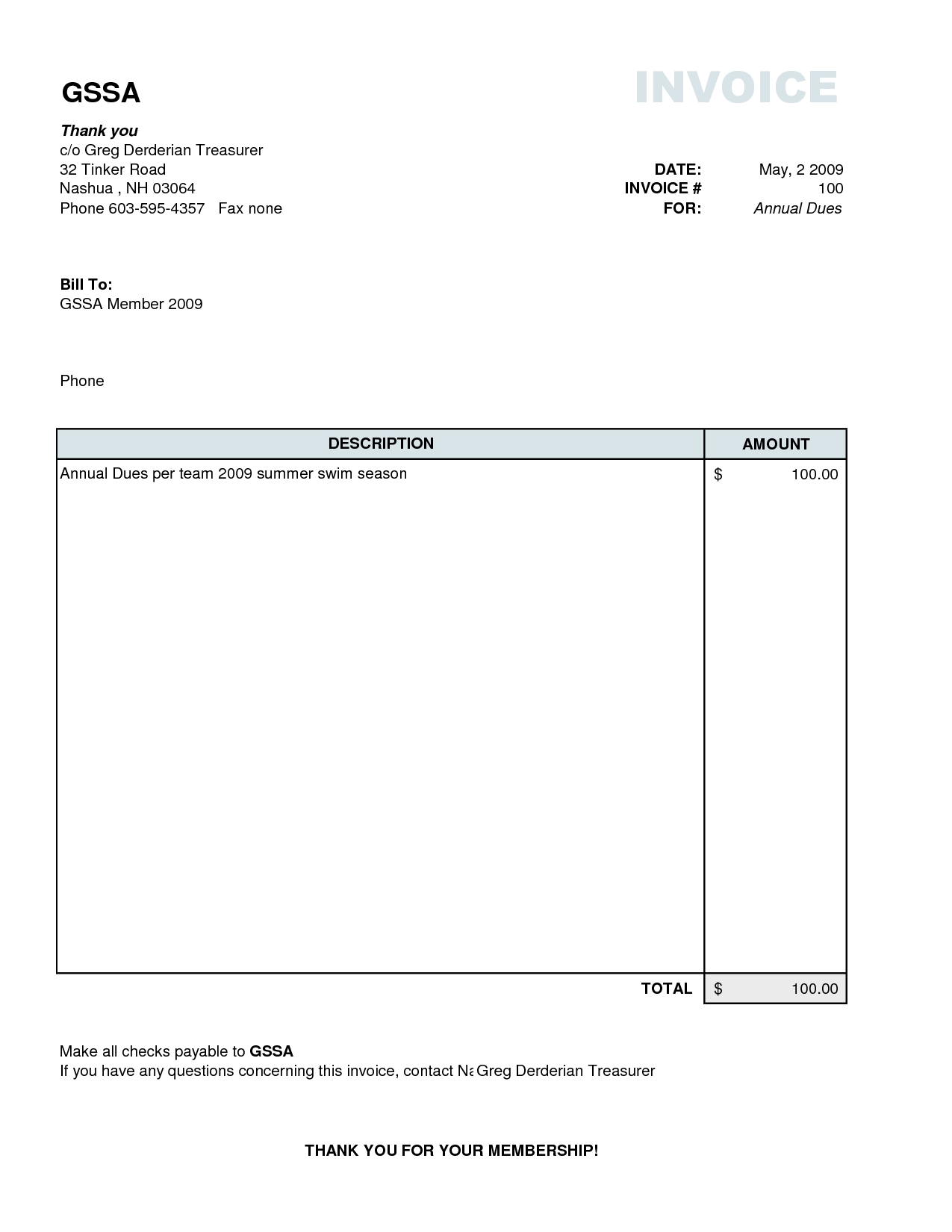 Basic Invoice Template For Microsoft Works: full version free software