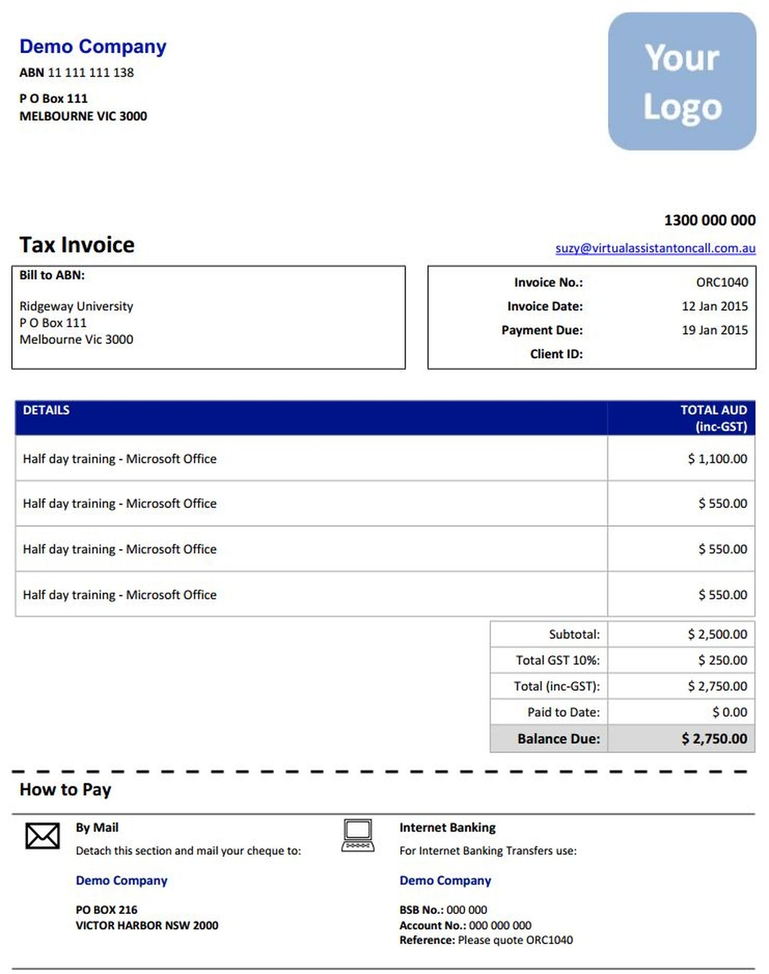 46 0 sample xero invoice 1b myob invoice templates