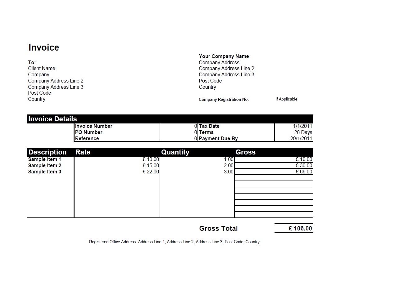 free invoice templates for word excel open office invoiceberry generic invoice form