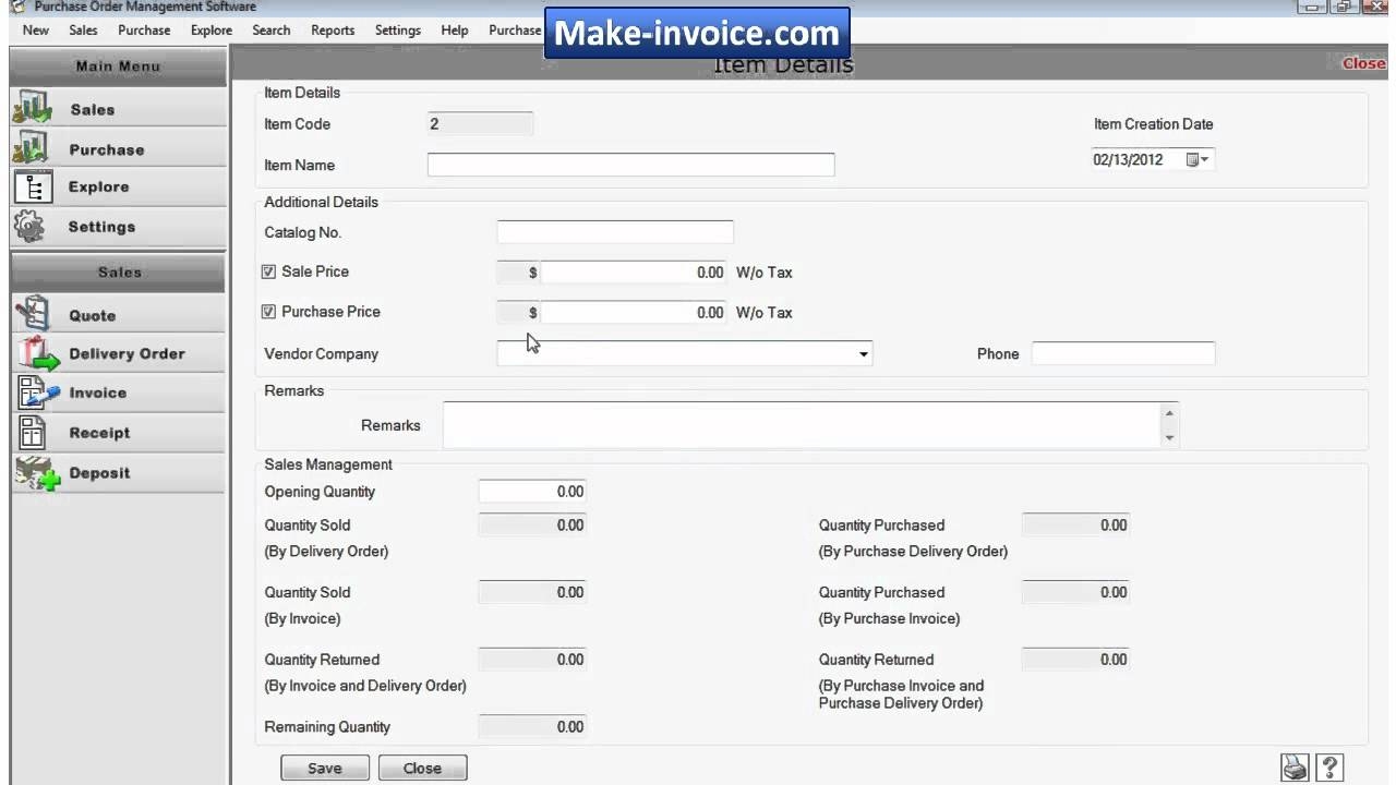 invoice generation software purchase order accounting inventory invoice generator software free