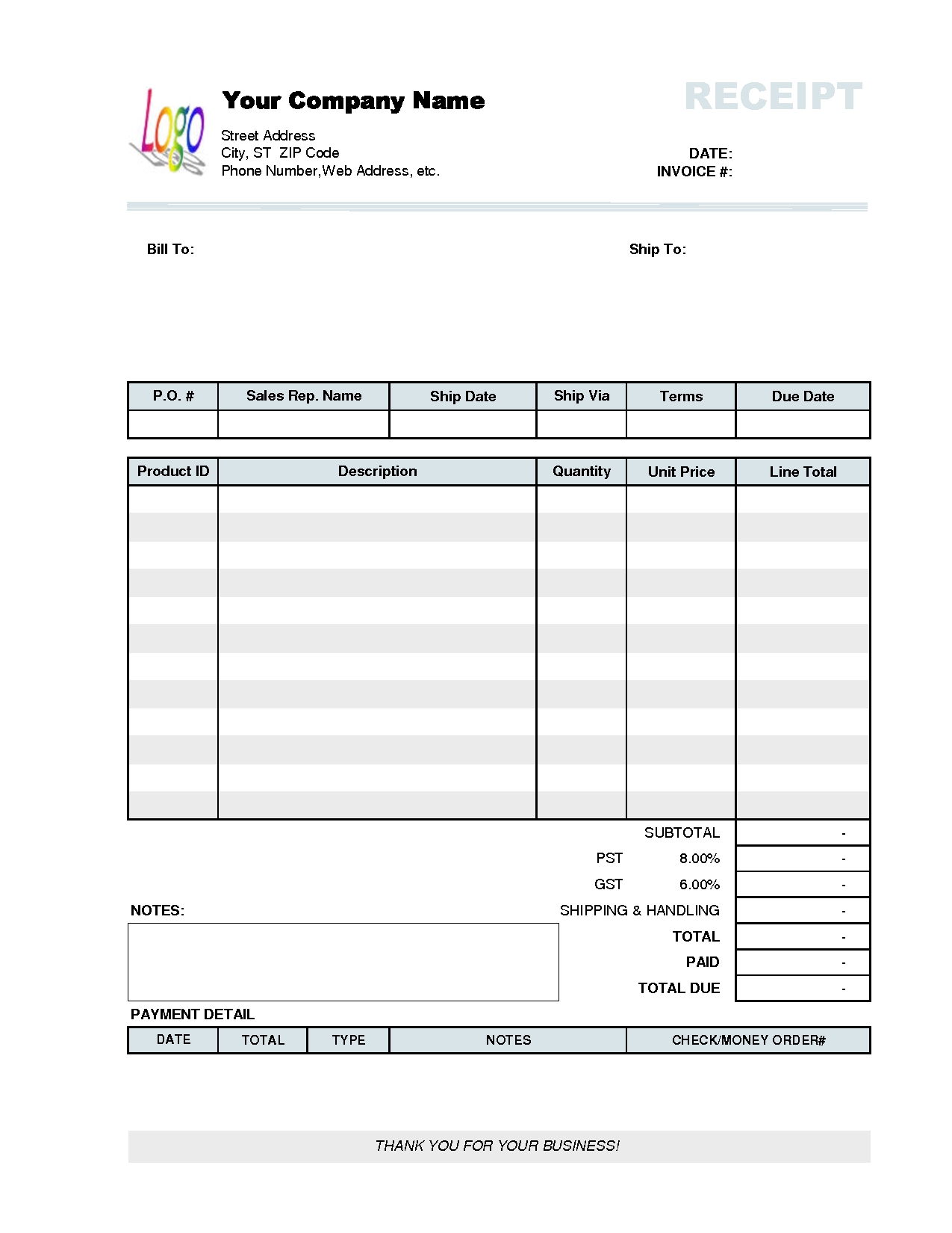 17 best photos of receipt invoice template free printable sample of invoice receipt