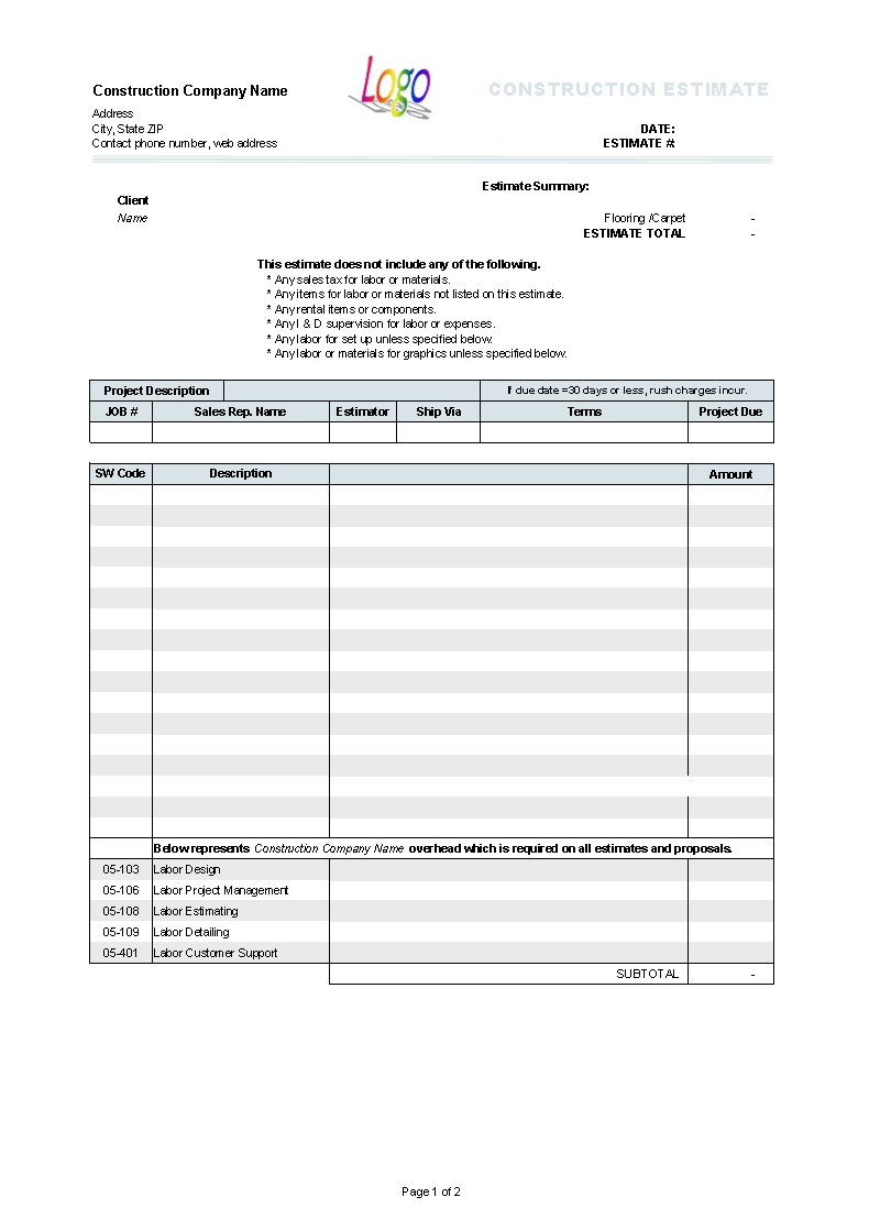 construction invoice template 5 results found uniform invoice construction invoice templates