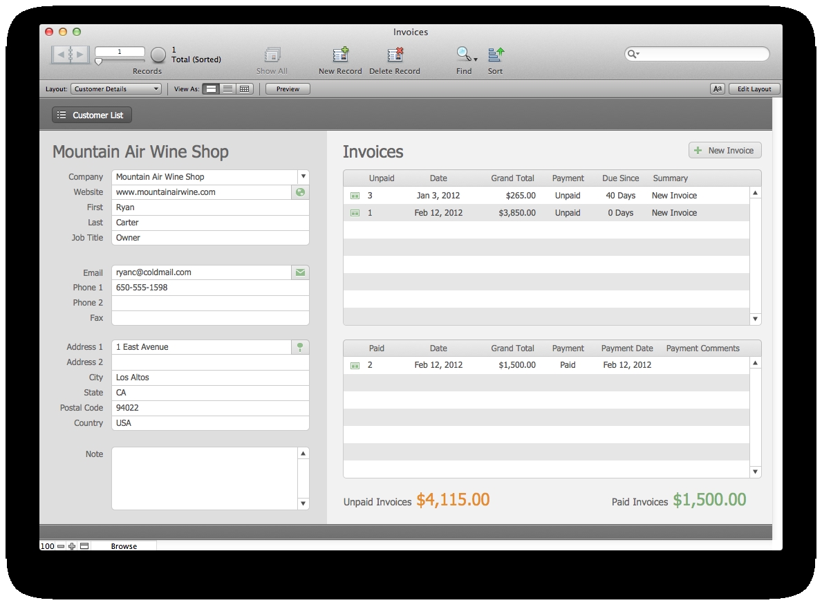 estimates and invoices filemaker pro 12 starter solution the filemaker pro invoice template