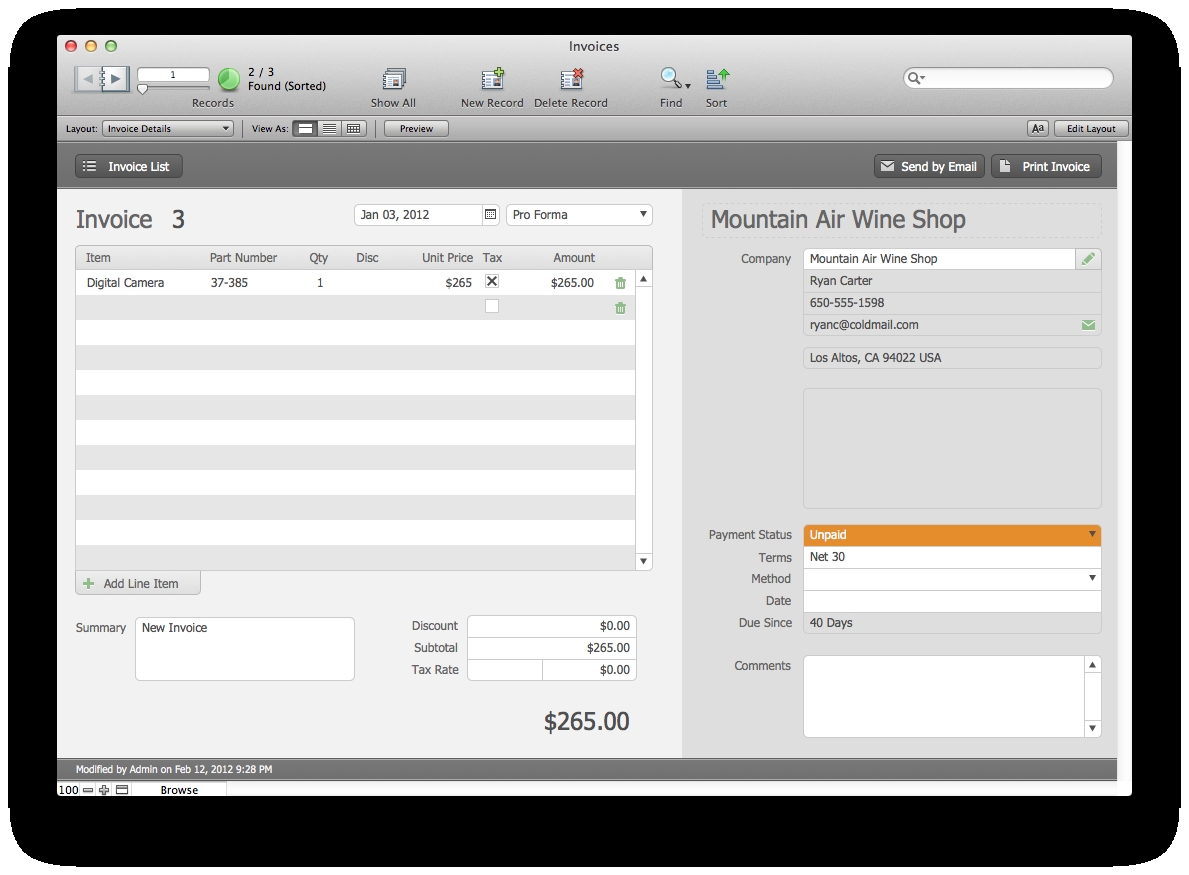 estimates and invoices filemaker pro 12 starter solution the filemaker pro invoice template