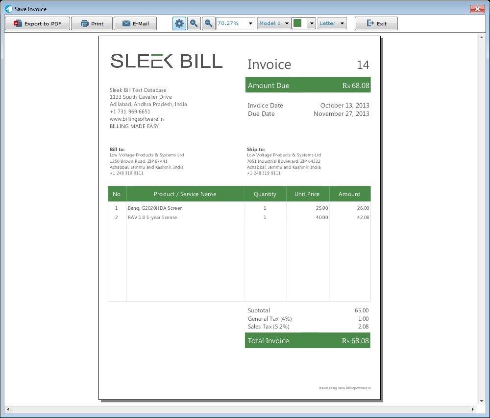 free billing software invoice india bill invoice software