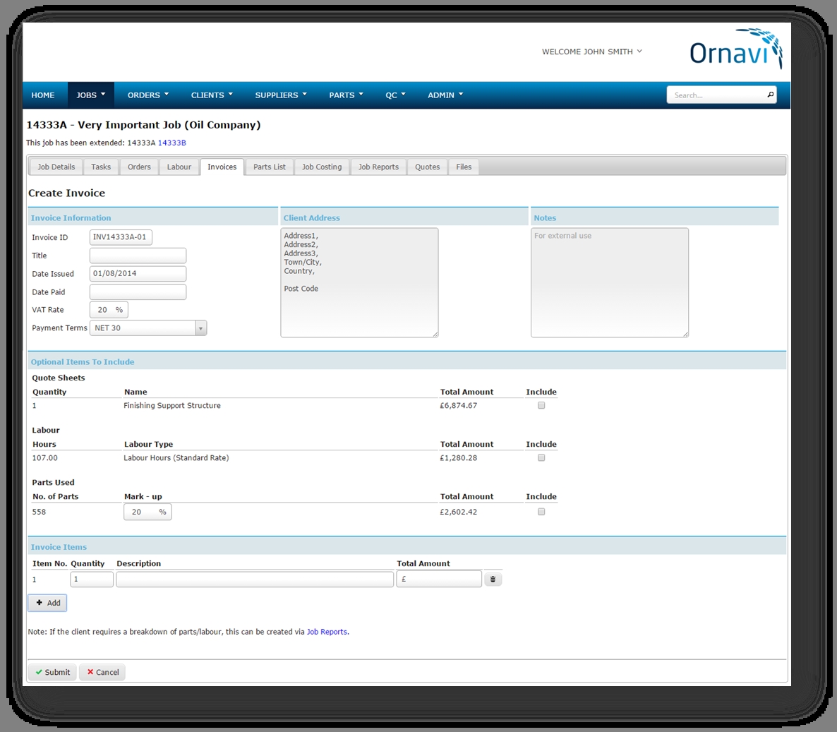 invoice management ornavi business software parts of an invoice
