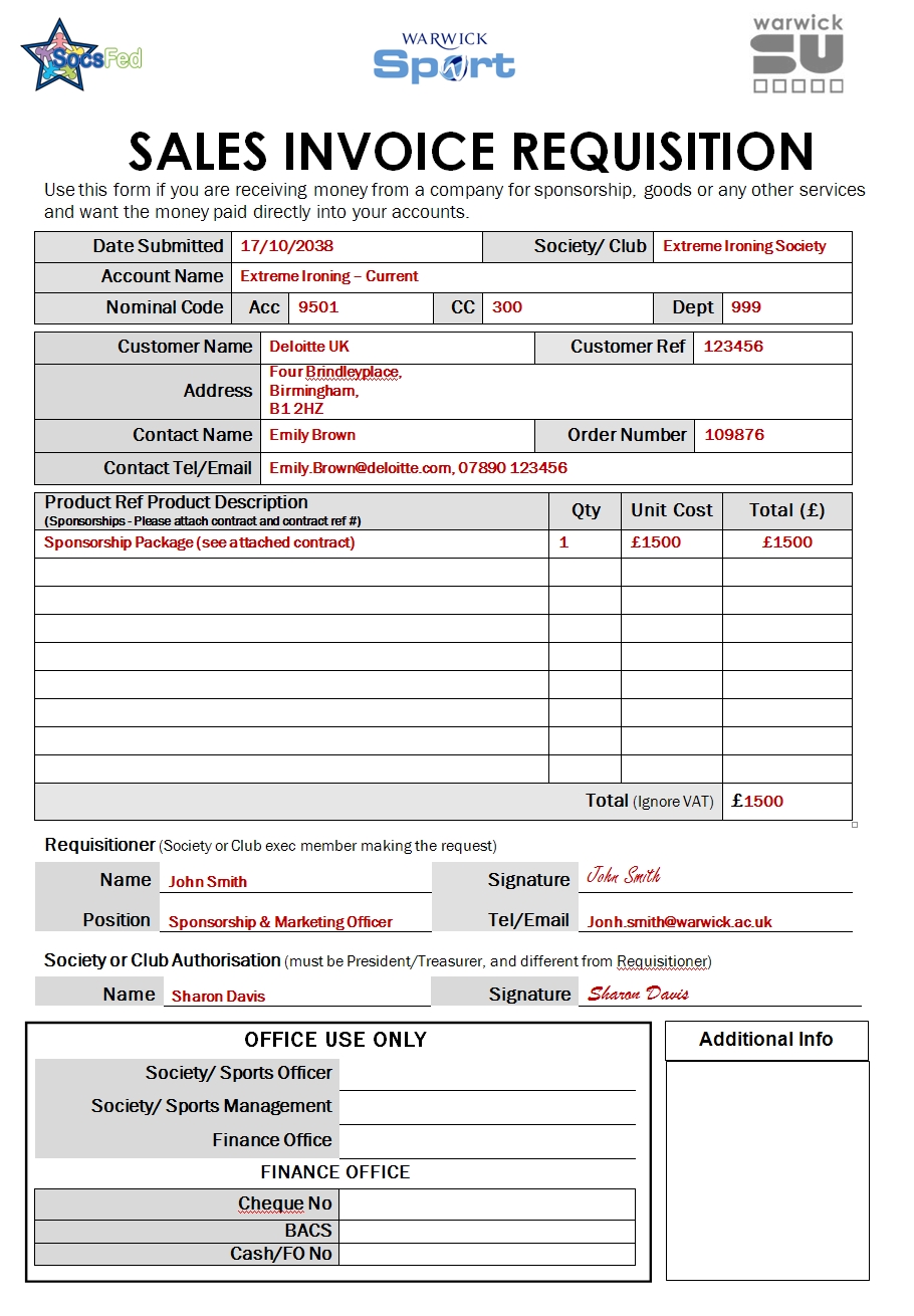 managing your money marketing invoice template