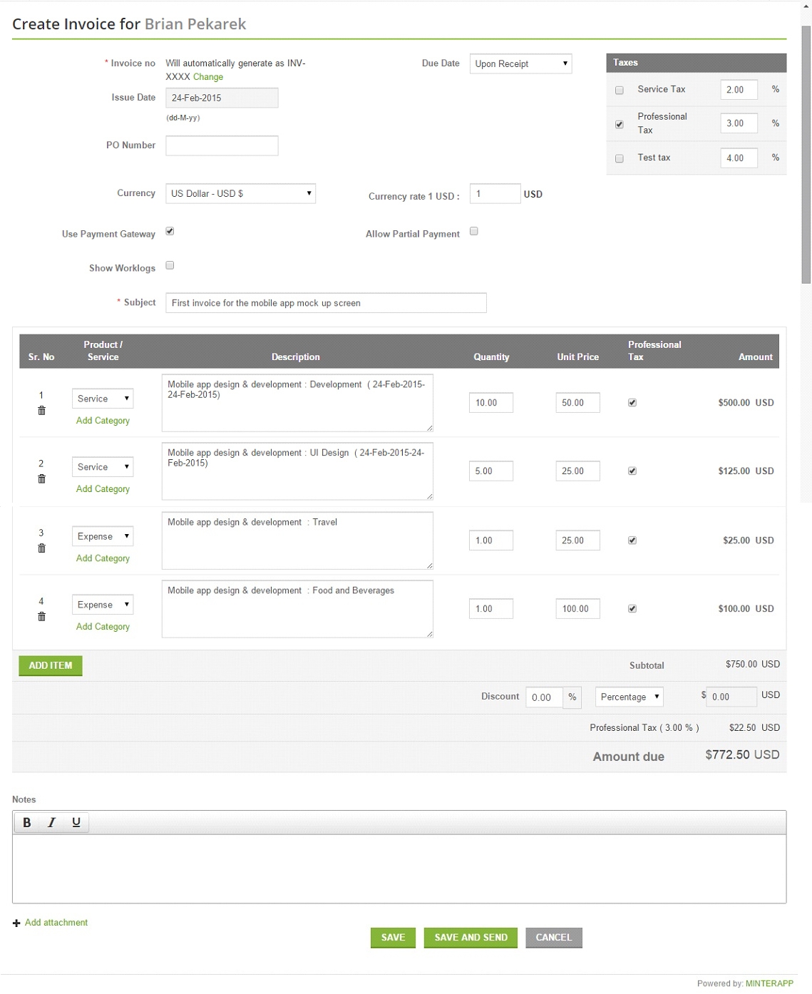 staples invoicing system
