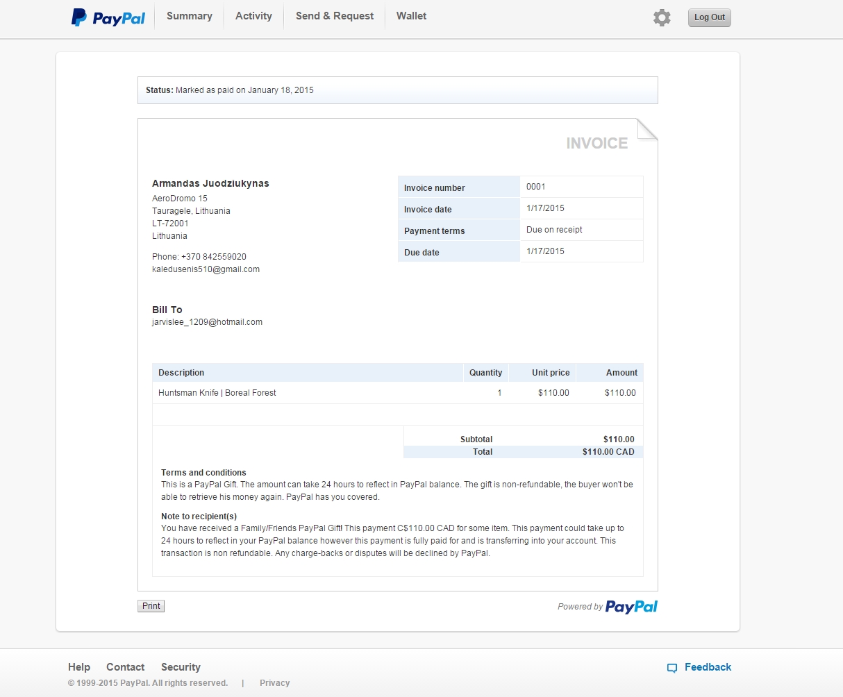 payment pending paypal invoice