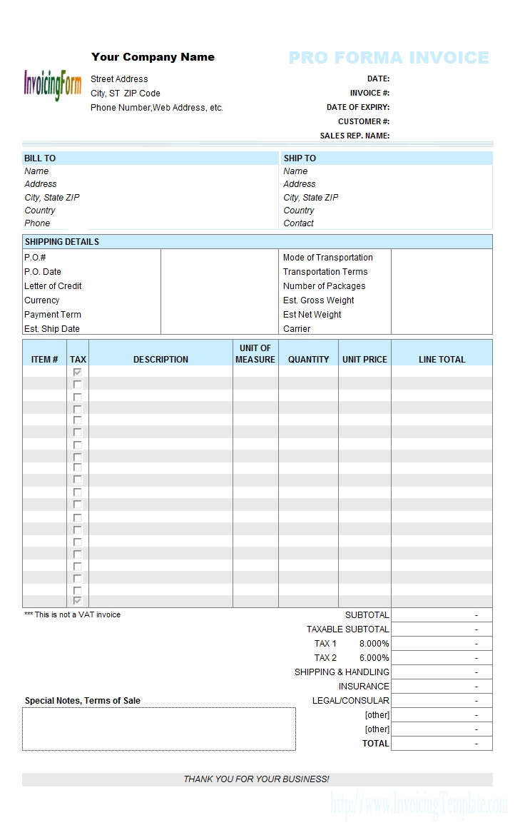 templates for invoices