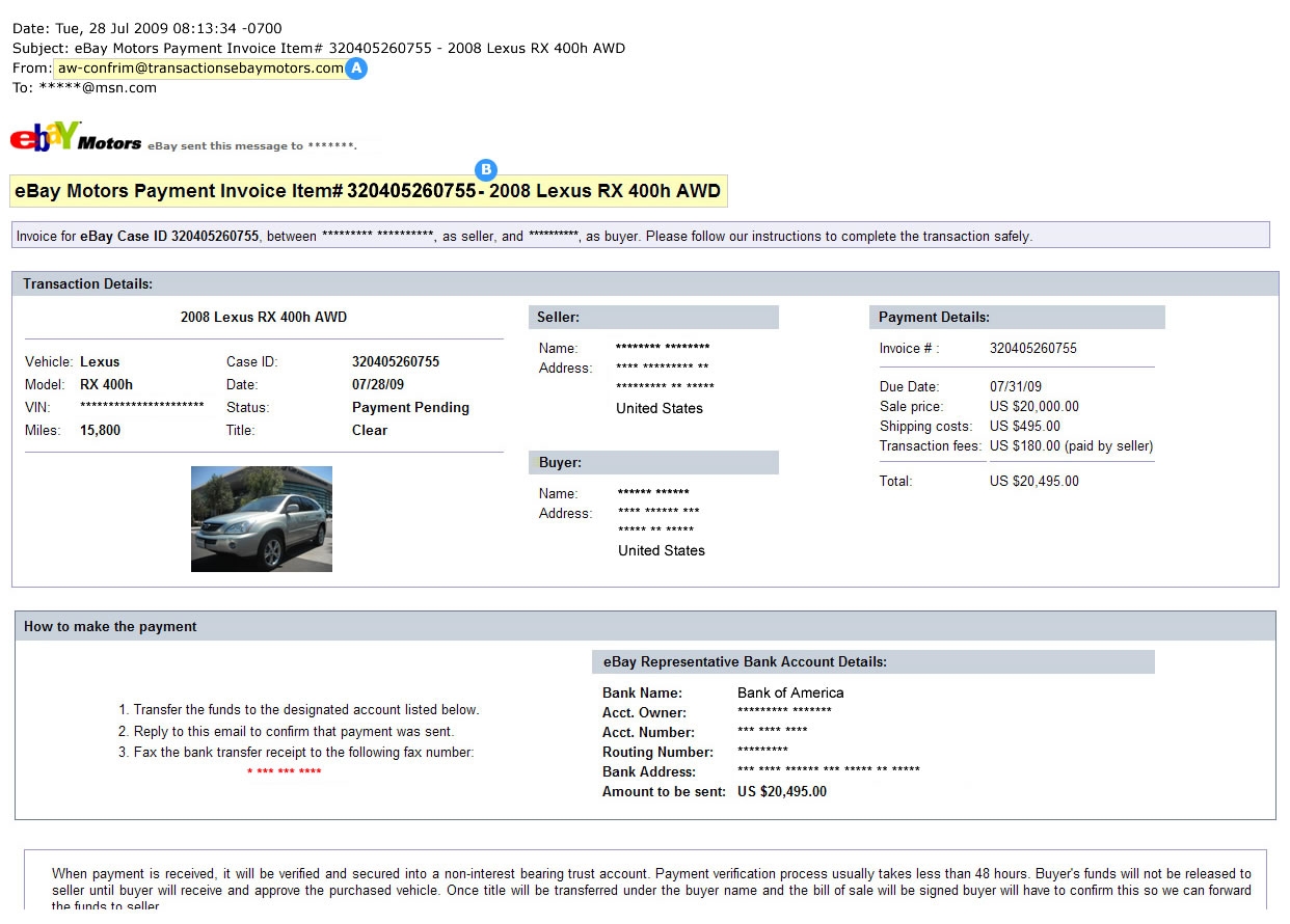 ebay invoice id search