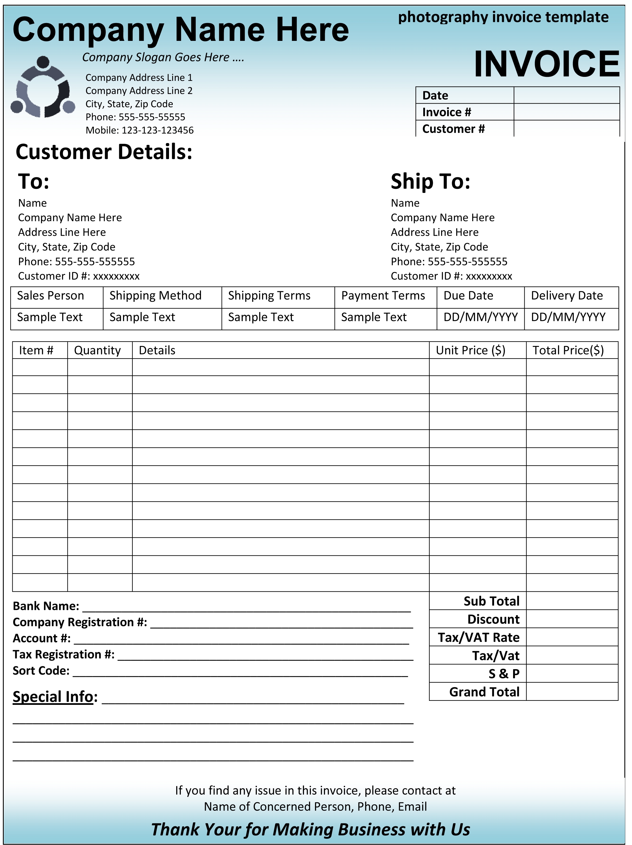 word invoice template category uncategorized construction invoice samples