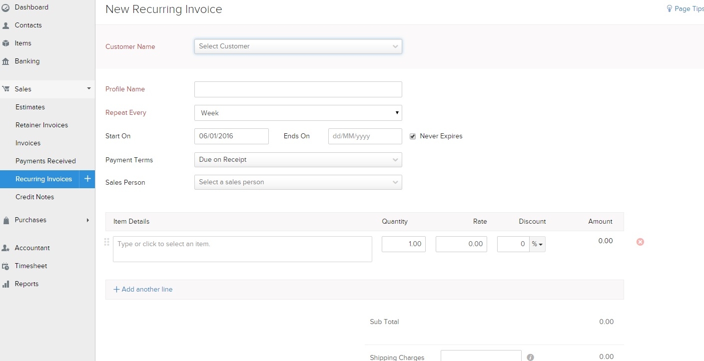 zoho accounting review revuezzle recurring invoice paypal