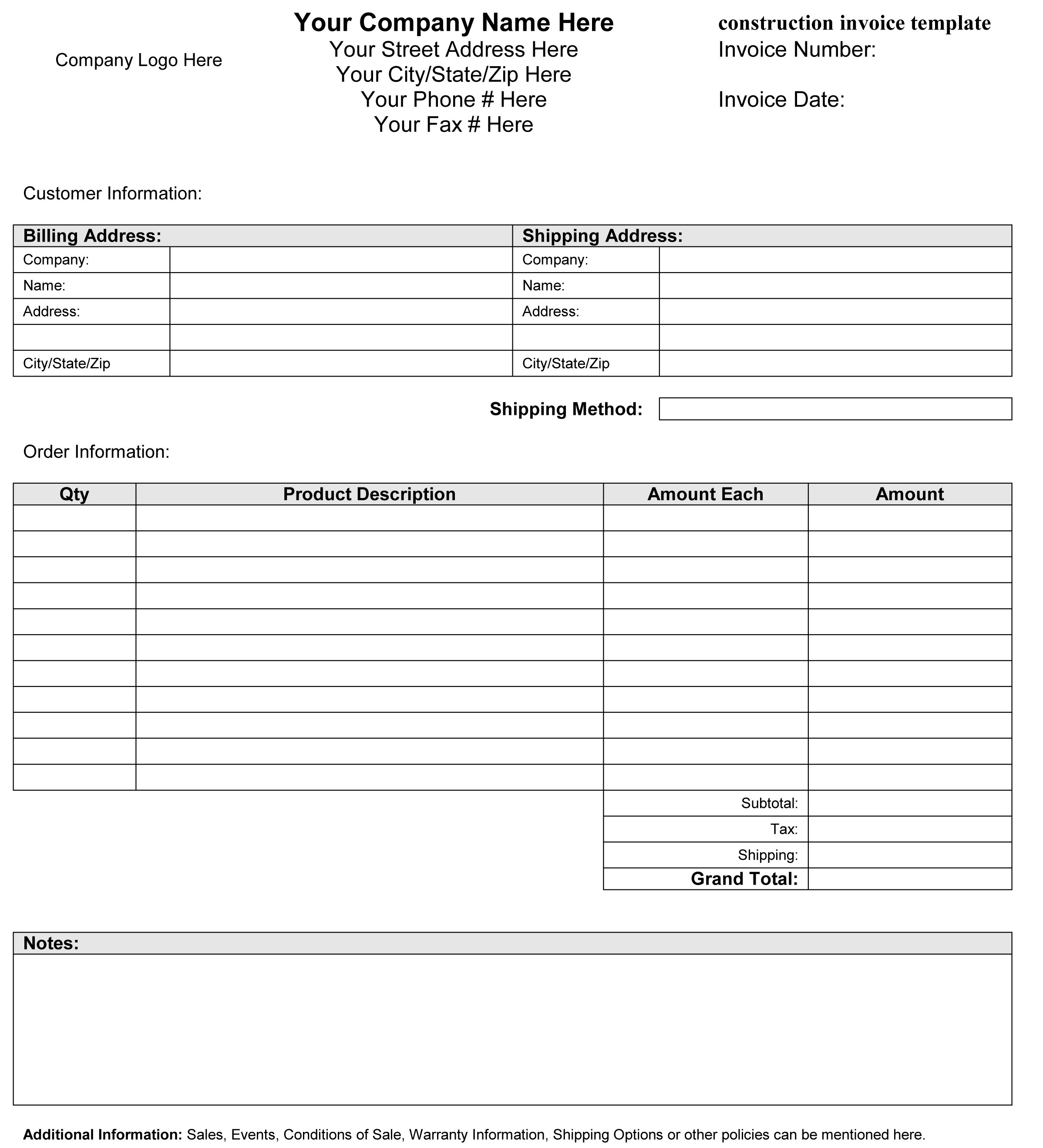 blank billing invoice billing invoice word template best resum hrd 2396 X 2637