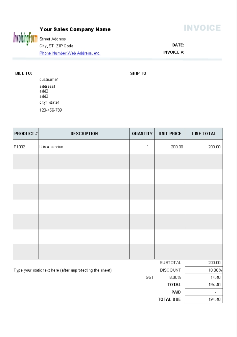 Sage Invoice Template Download Invoice Template Ideas