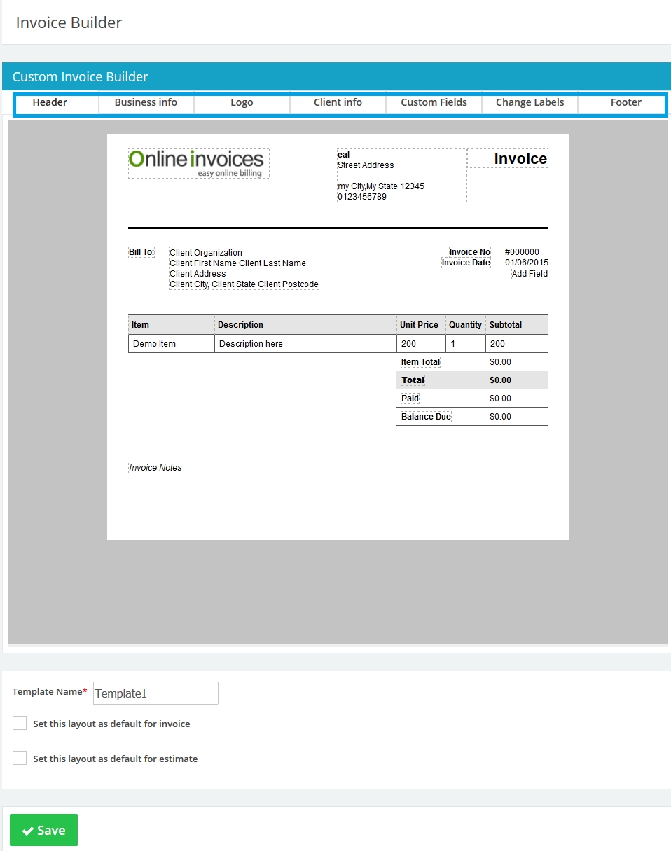 creating custom invoice layouts templates online billing software create custom invoices