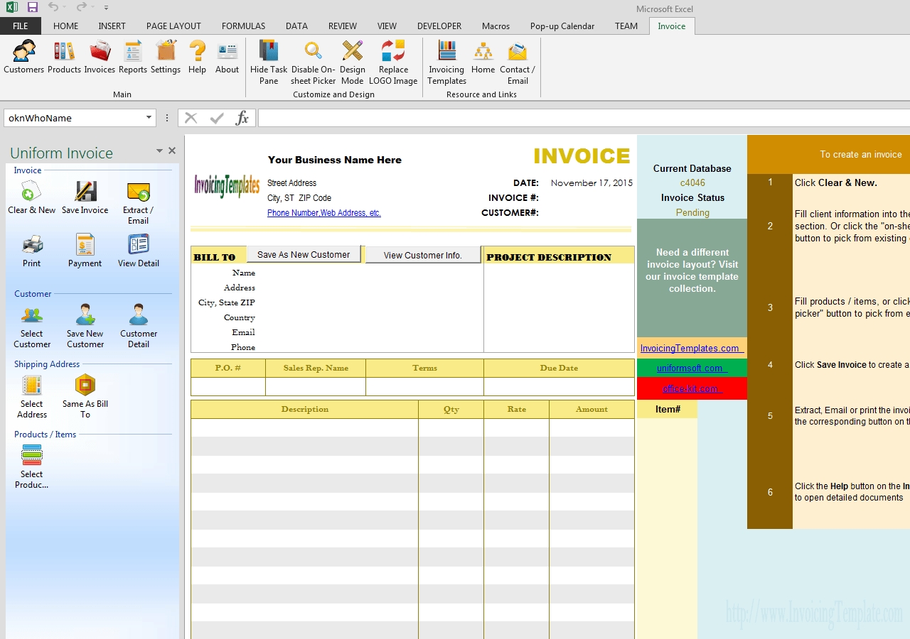 free simple invoice for construction business customizable invoice software