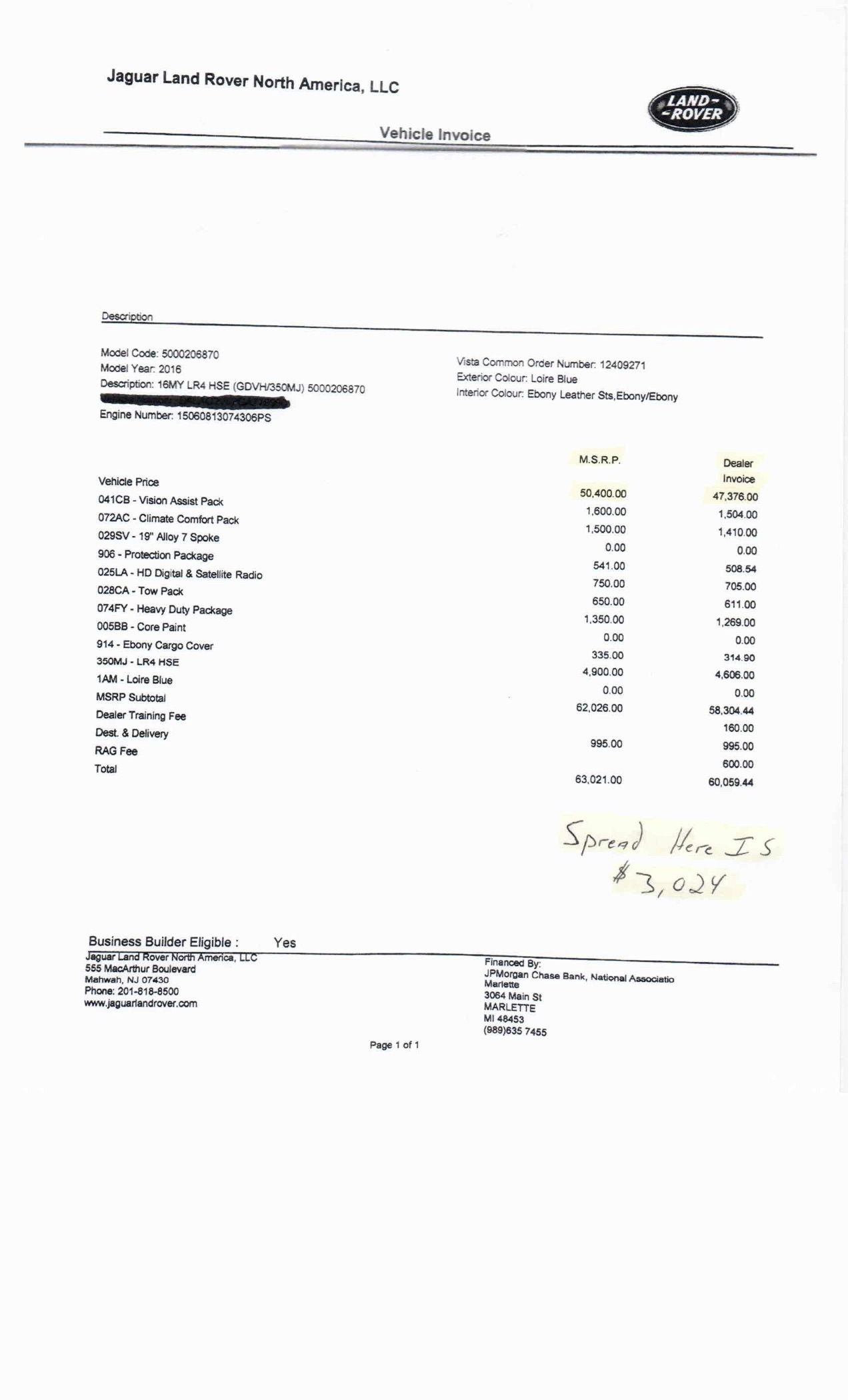 here is your invoice inside car buying llc buying a car below invoice