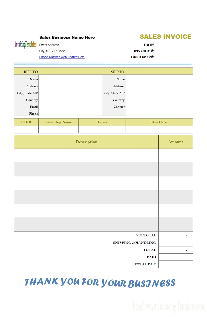 create google doc simple invoice template