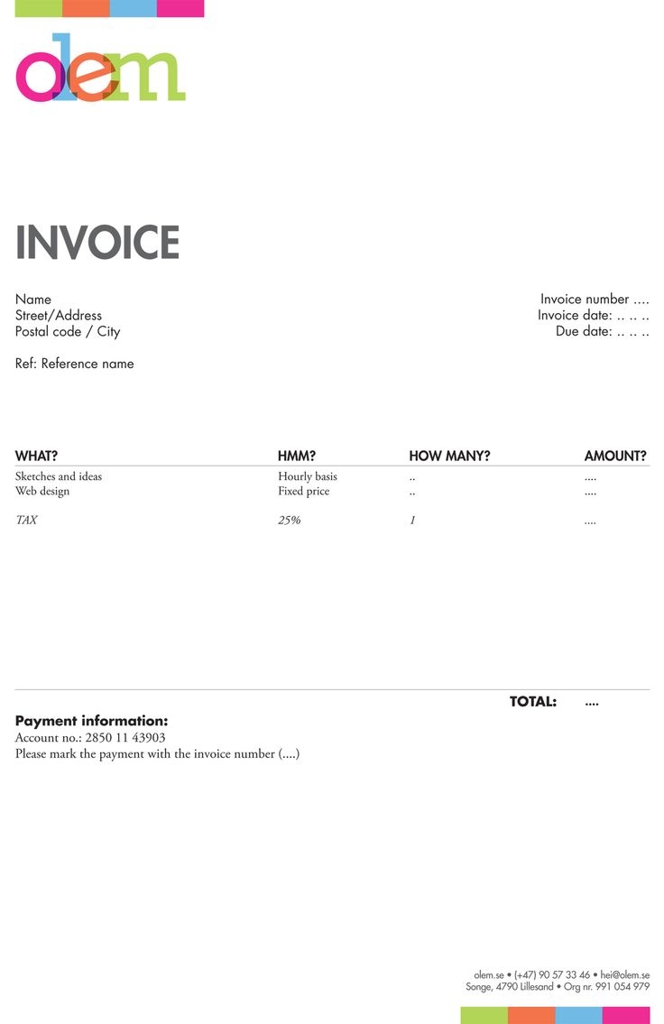 Invoice Design Inspiration