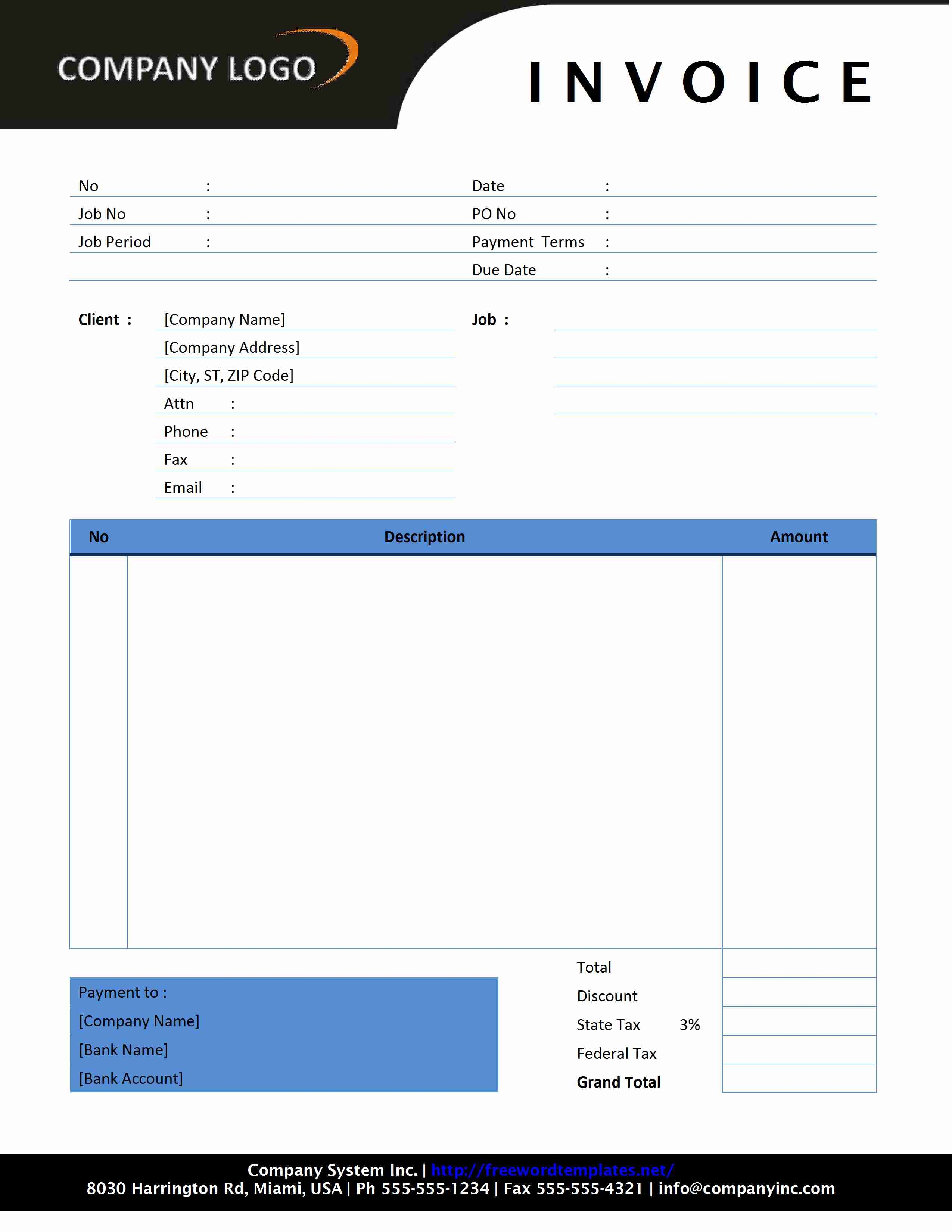 Photography Invoice Example