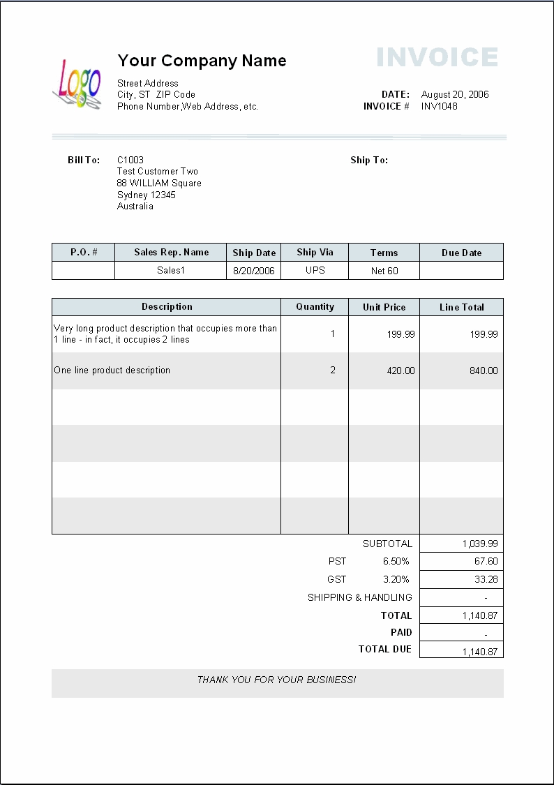 invoice copy image