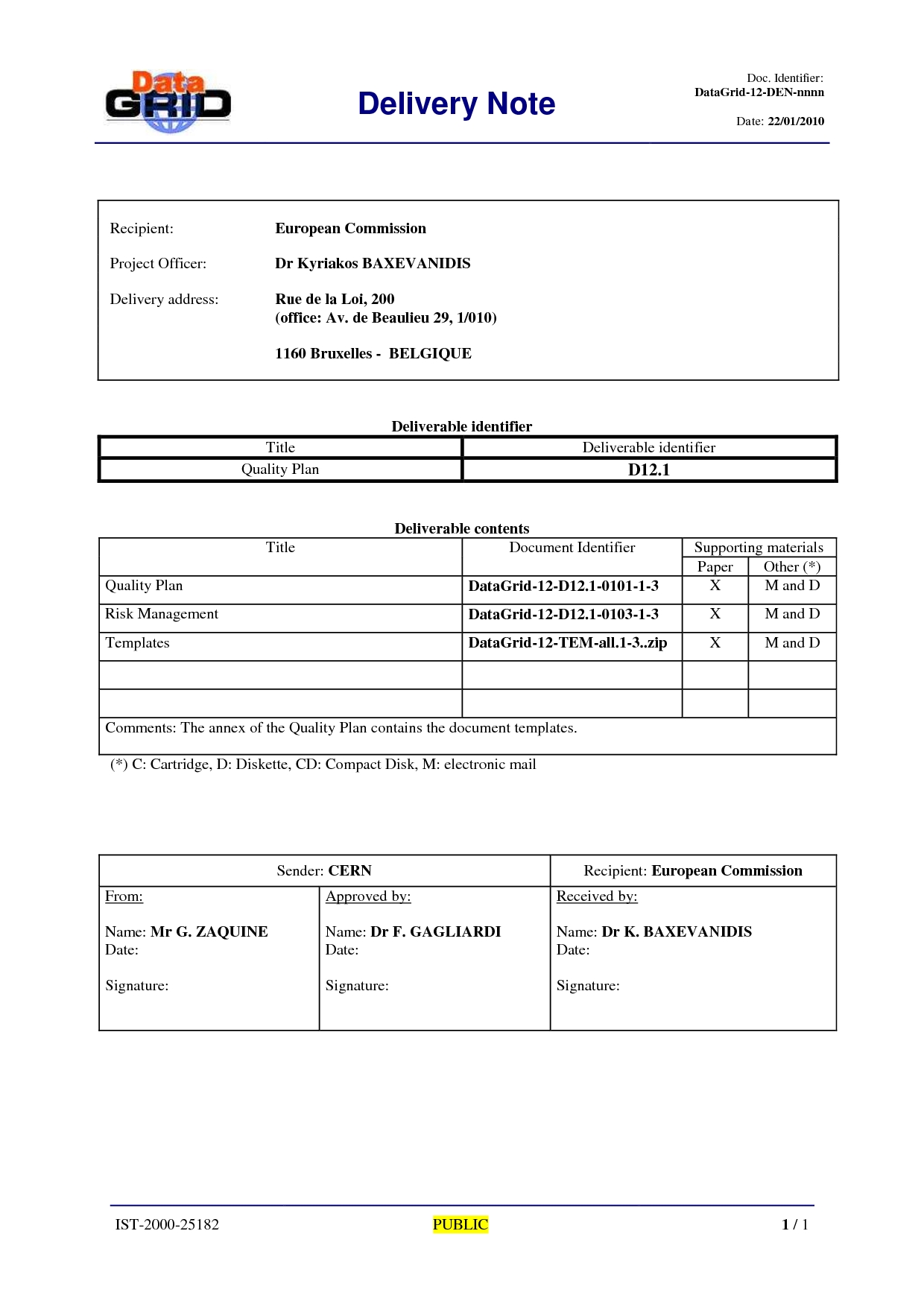 European Invoice Template