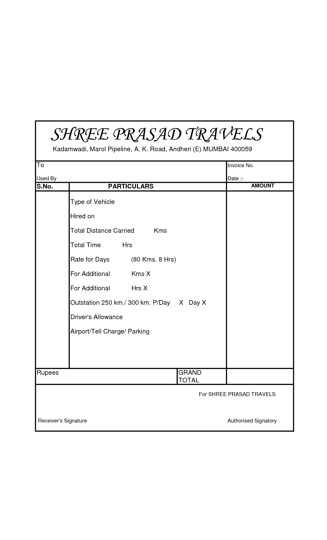 download sample tours and travels receipt weimoncurlcentnas59 travel agency invoice format