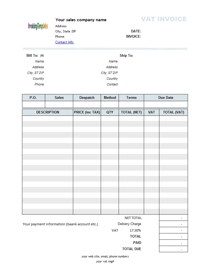 freelance web design invoice template 8 results found uniform manual invoice template