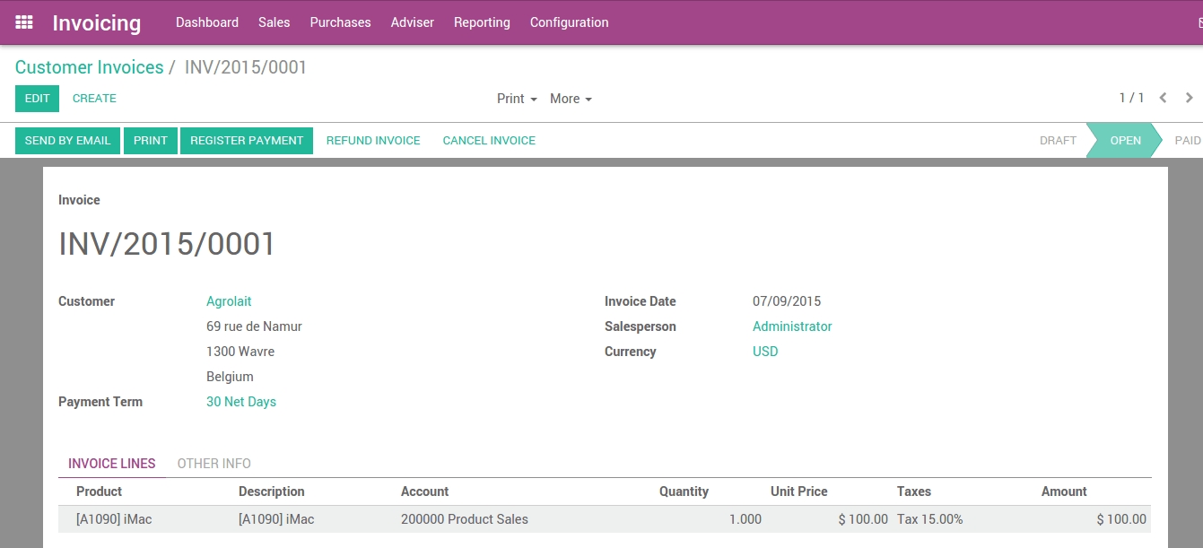from invoice to payment collection odoo business 01 documentation invoice definition accounting