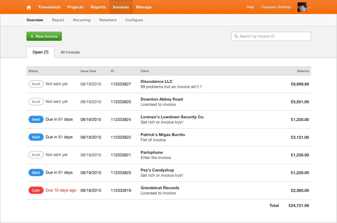 introducing the new invoices overview harvest get harvest invoice