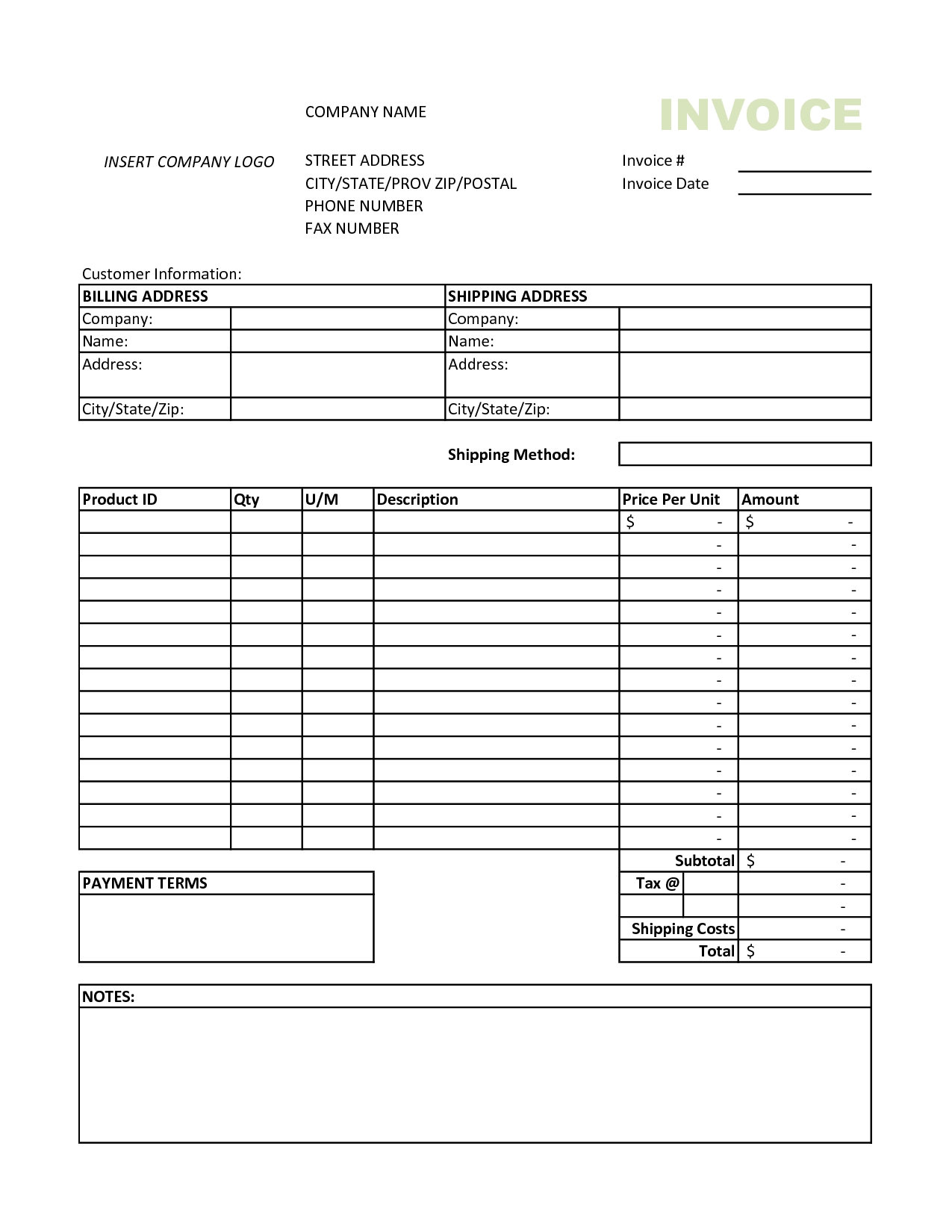 invoice template excel dhuidddynu invoice template for excel 2010