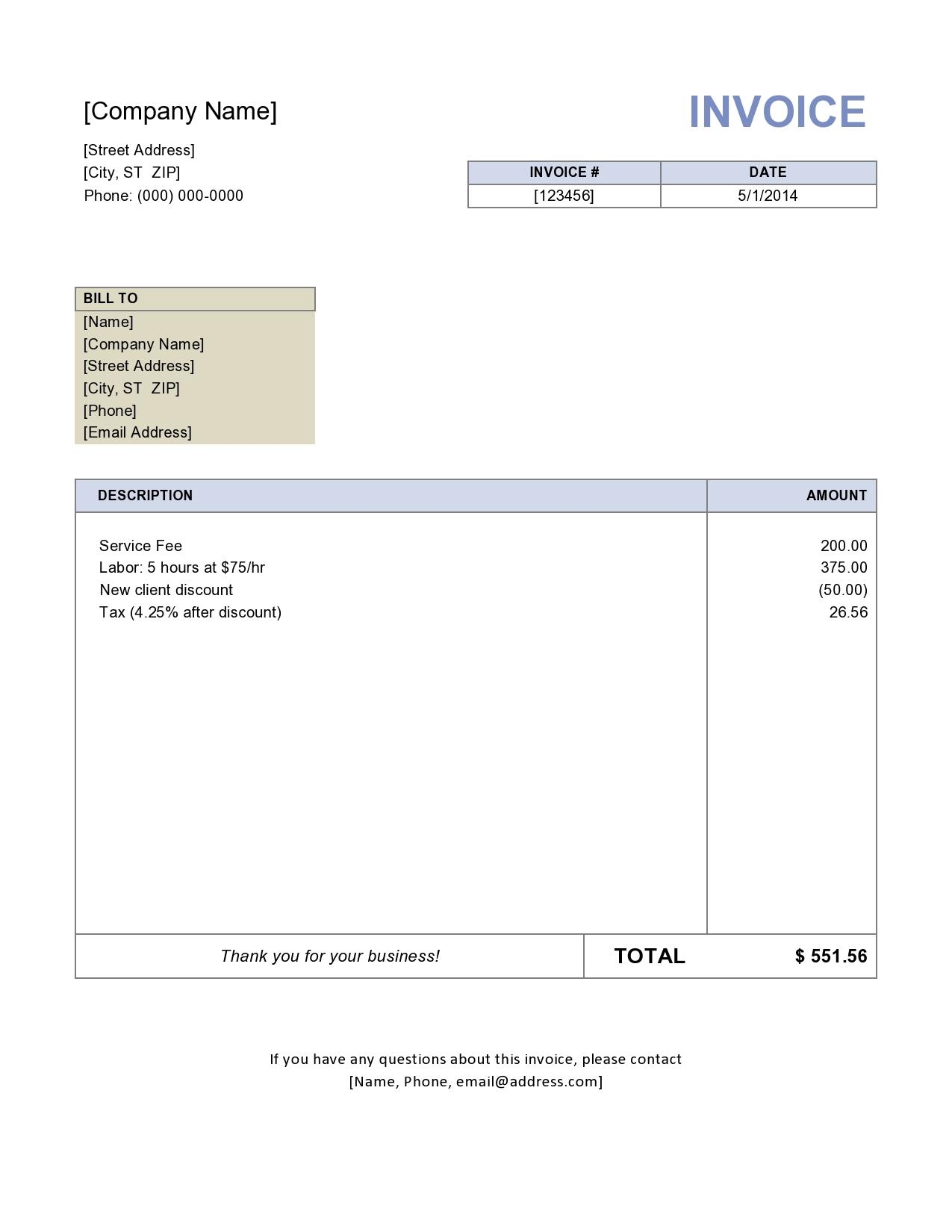 invoice word template free invoice template word invoice templates