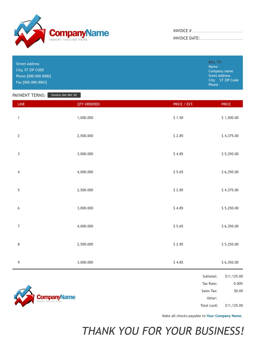 invoices templates templates of invoices