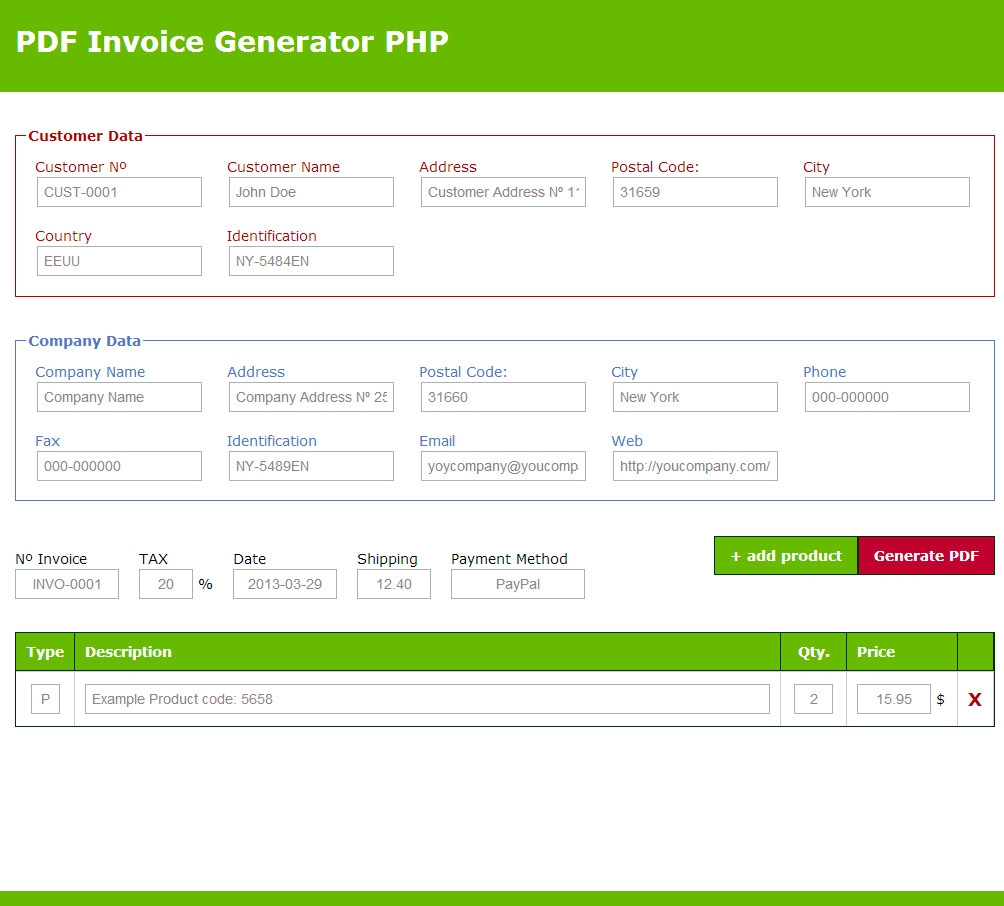 pdf invoice generator v 10 php scripts codecanyon pdf invoice creator