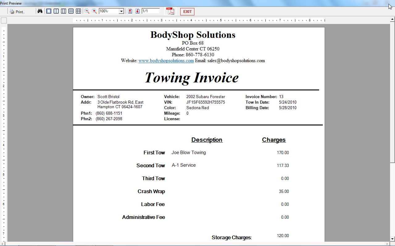 11 best photos of towing invoice template printable towing tow truck invoice