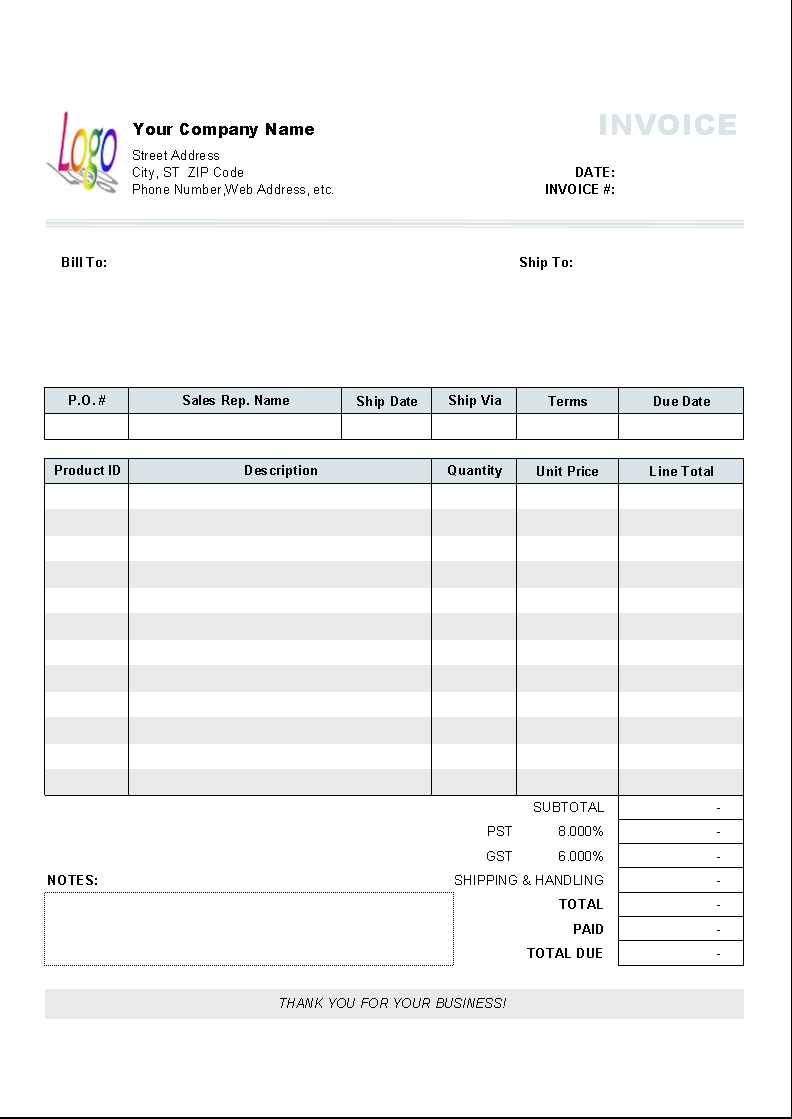 6 sales invoice templates excel pdf formats company invoice template