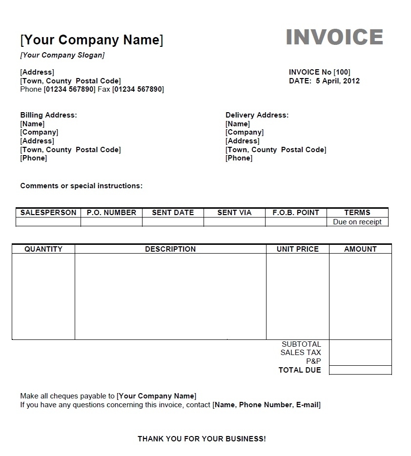 free invoice template for mac invoice template free 2016 free invoice template mac