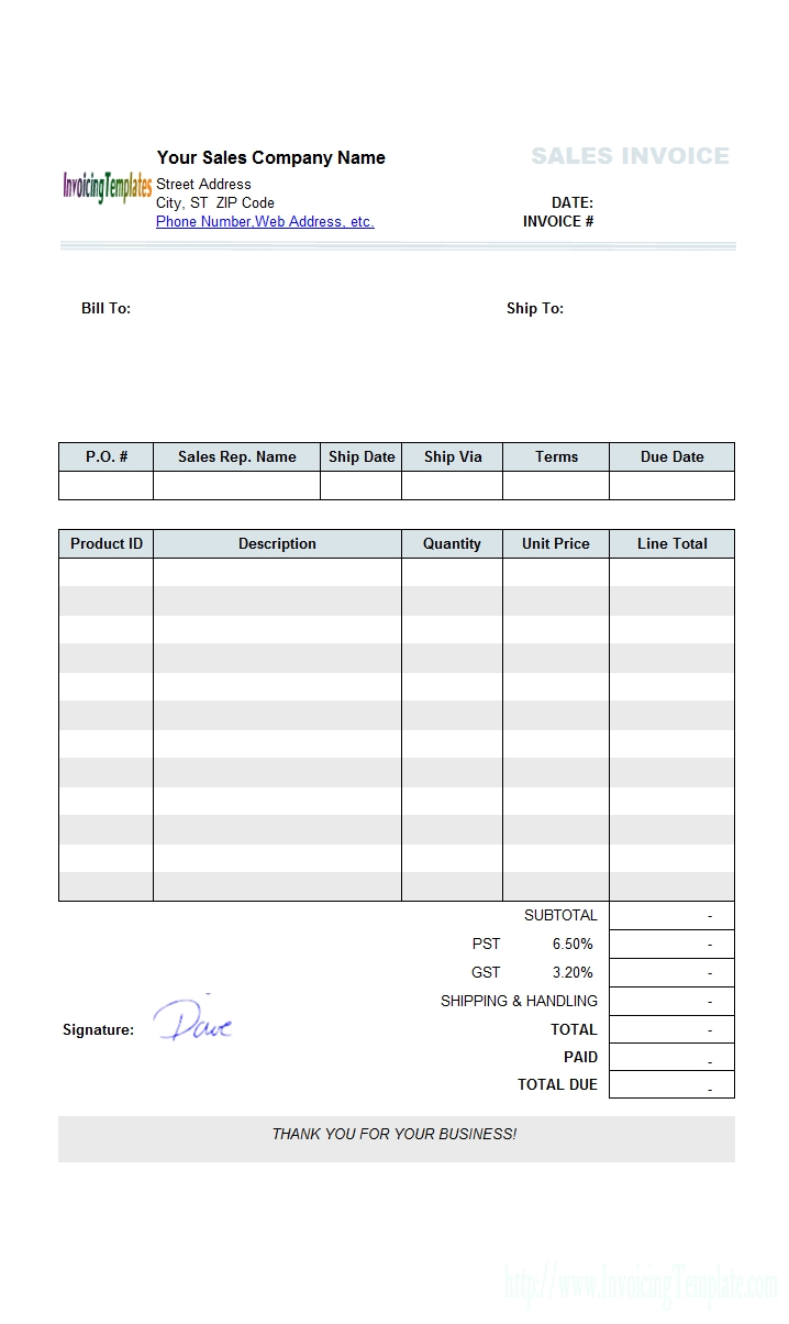 free sample sales invoice template using handwriting signature make your own invoice template