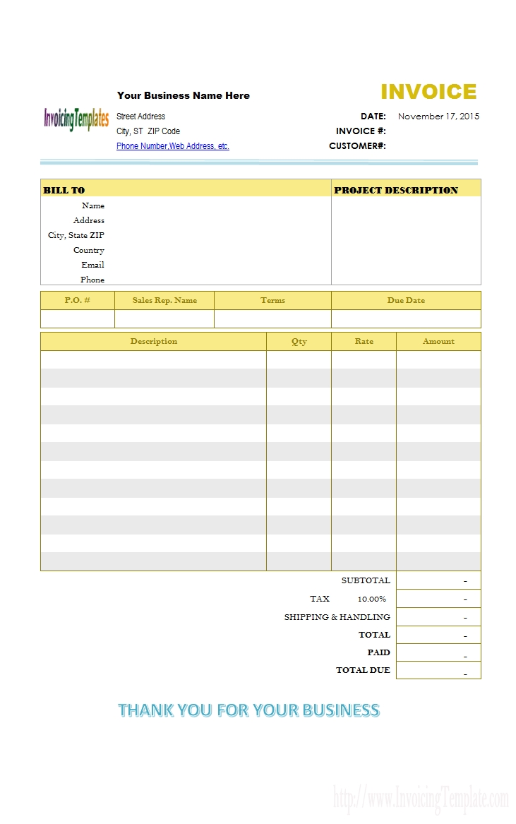 Roofing Invoice Template Free