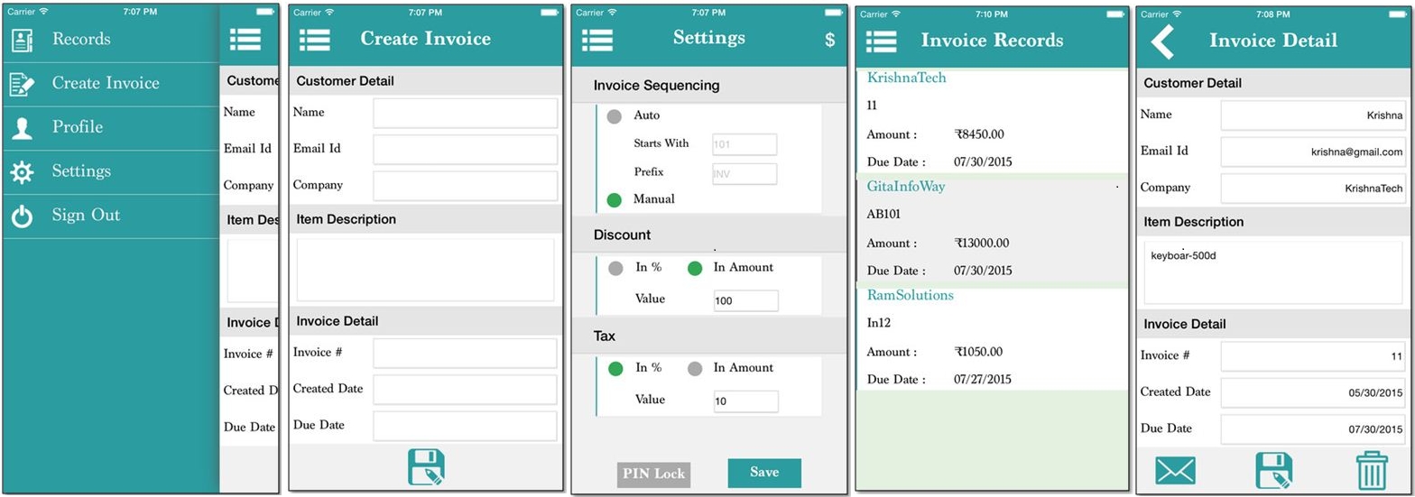 invoice maker app built guru technolabs on contractiq invoice maker app