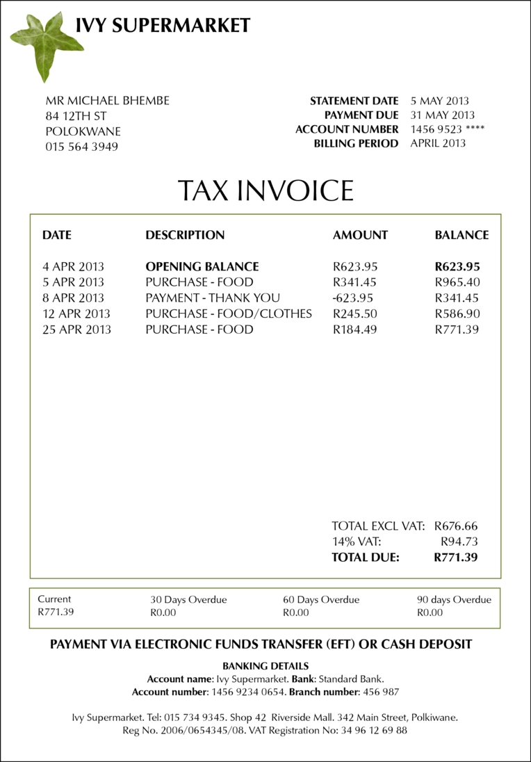 invoice without vat everything maths and science 764 X 1096
