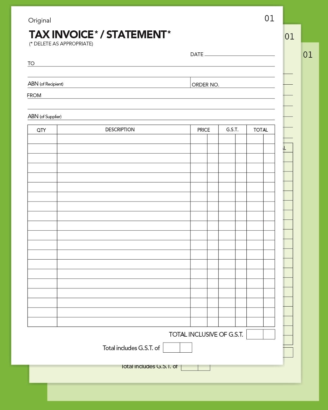 olympic no727 tax invoice amp statements book triplicate 250 x 200 tax invoice statement