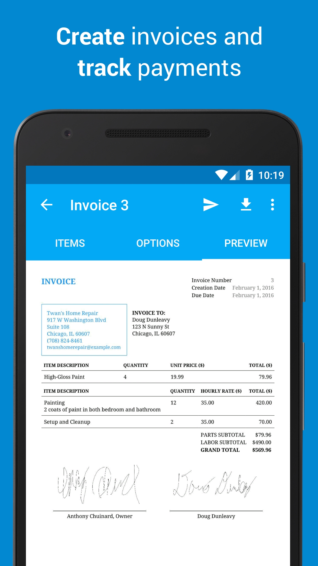 simple invoice maker invoice maker pro apk download free business app for android 1080 X 1920