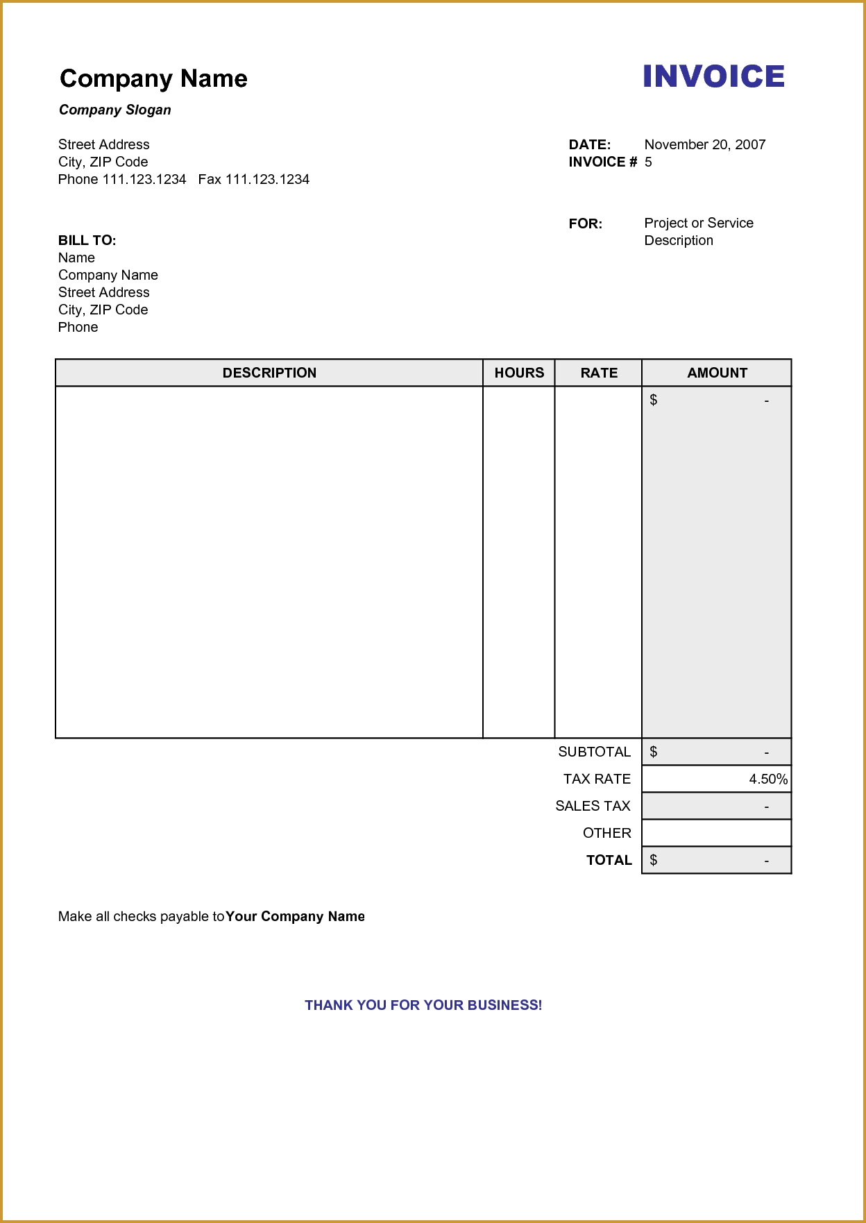 11 printable invoice jumbocover sample tax invoice excel