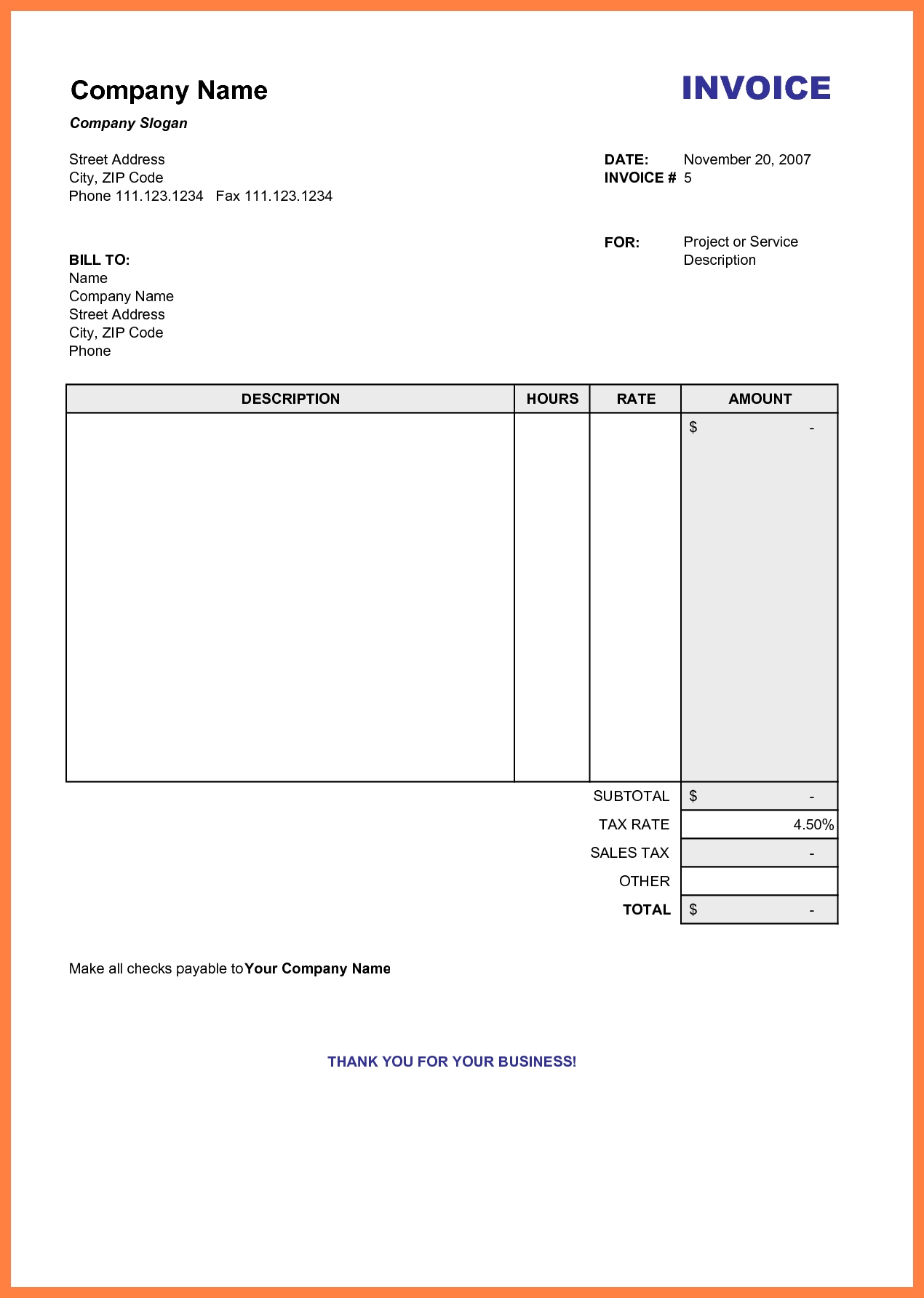 Free Printable Invoice Template Uk Printable Templates