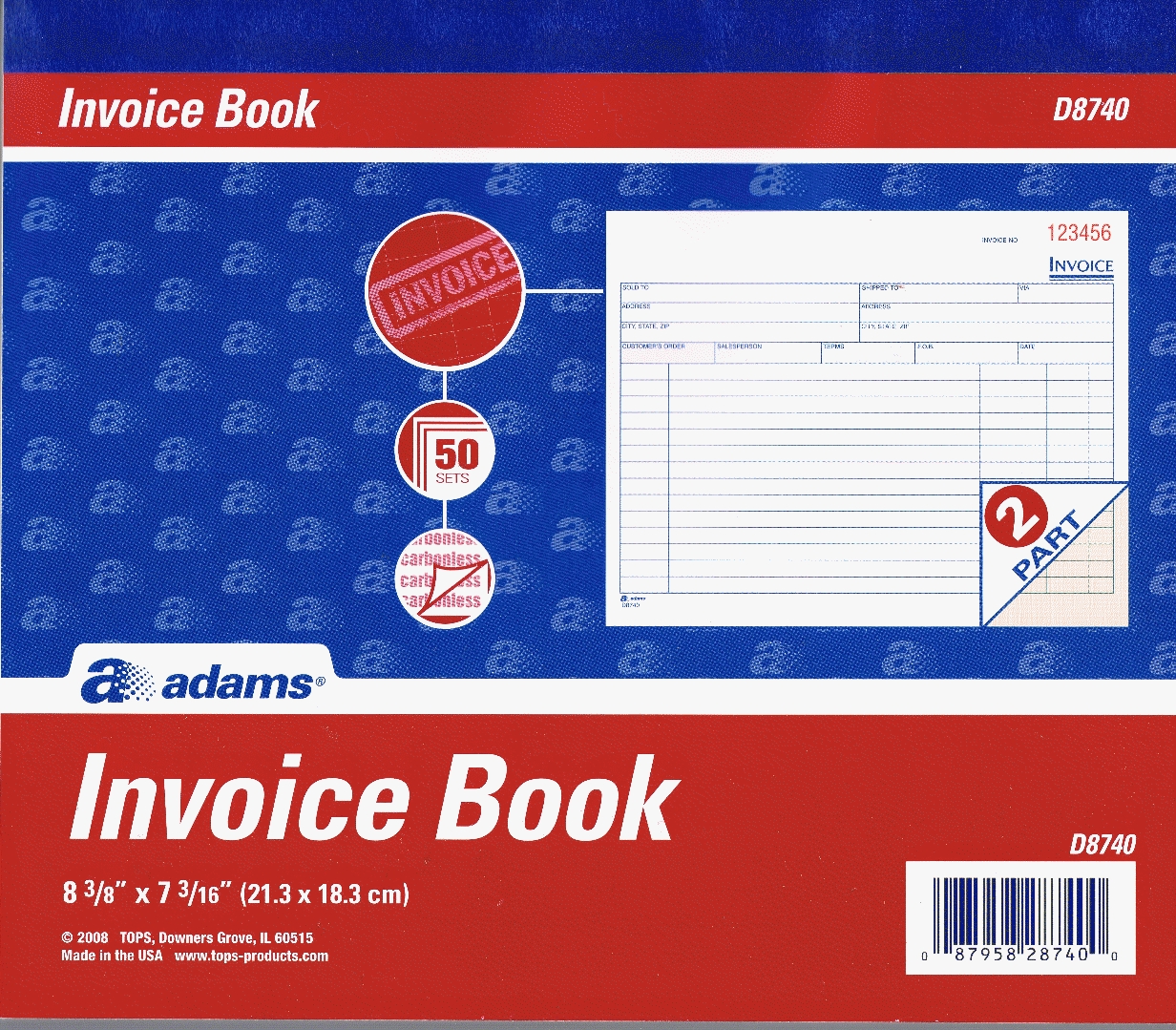 adams invoice book adams d8740 invoice book 1232 X 1079